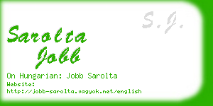 sarolta jobb business card